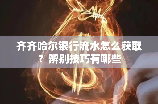 齐齐哈尔银行流水怎么获取?辨别技巧有哪些